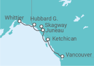 Itinerario del Crucero Alaska - Holland America Line