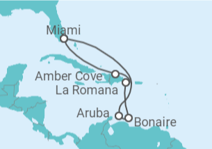 Itinerario del Crucero Aruba y República Dominicana - Carnival Cruise Line