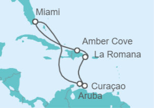 Itinerario del Crucero Aruba, Curaçao, República Dominicana - Carnival Cruise Line
