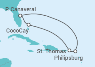 Itinerario del Crucero Saint Maarten, Islas Vírgenes - EEUU - Royal Caribbean
