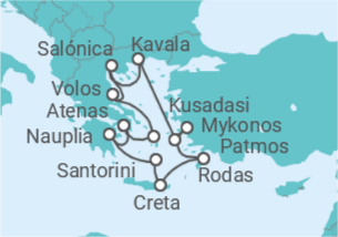 Itinerario del Crucero Grecia, Turquía - Azamara