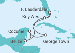 Itinerario del Crucero Estados Unidos (EE.UU.), Belice, México, Islas Caimán - Celebrity Cruises