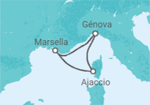 Itinerario del Crucero Francia, Italia - MSC Cruceros