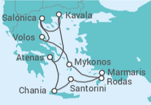 Itinerario del Crucero Grecia, Turquía - Azamara