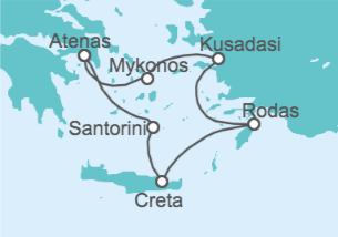 Itinerario del Crucero Grecia, Turquía - Azamara