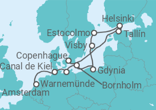 Itinerario del Crucero Norte de Europa - Azamara