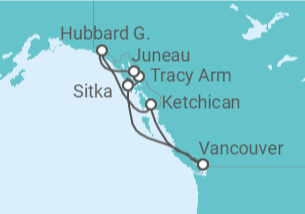 Itinerario del Crucero Alaska - Royal Caribbean