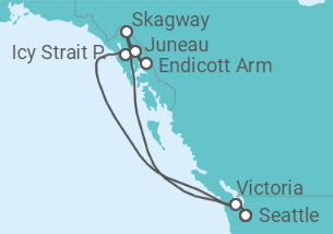 Itinerario del Crucero Alaska - Royal Caribbean