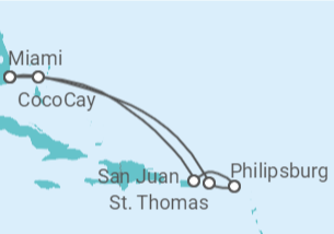 Itinerario del Crucero Antillas y CocoCay - Royal Caribbean
