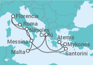 Itinerario del Crucero Grecia, Malta, Italia - NCL Norwegian Cruise Line