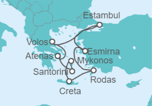Itinerario del Crucero Turquía y Grecia - NCL Norwegian Cruise Line