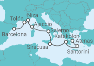 Itinerario del Crucero Grecia, Italia, Francia, Mónaco - Royal Caribbean