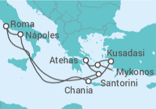 Itinerario del Crucero Italia, Grecia, Turquía - Royal Caribbean