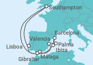 Itinerario del Crucero Gibraltar, España, Portugal - Royal Caribbean