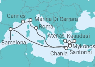 Itinerario del Crucero Francia, Italia, Grecia, Turquía - Royal Caribbean