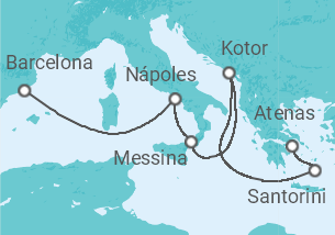 Itinerario del Crucero Lo Mejor del Mediterráneo - Princess Cruises