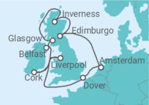 Itinerario del Crucero Reino Unido, Guernsey - Royal Caribbean