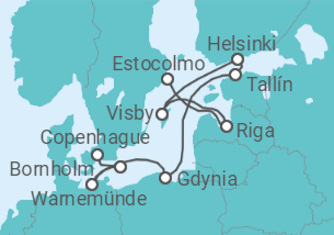 Itinerario del Crucero Estonia, Finlandia, Suecia, Letonia - Royal Caribbean