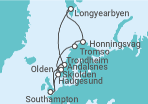 Itinerario del Crucero Noruega - Princess Cruises