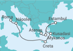 Itinerario del Crucero Italia, Grecia, Turquía - Princess Cruises