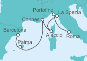 Itinerario del Crucero Italia, Francia, España - Celebrity Cruises
