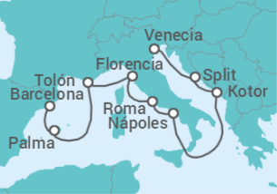 Itinerario del Crucero España, Francia, Italia, Montenegro, Croacia - Celebrity Cruises