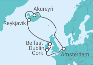 Itinerario del Crucero Islandia, Irlanda - Celebrity Cruises