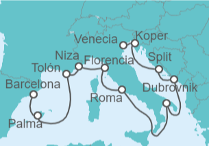 Itinerario del Crucero Desde Barcelona a Venecia - Celebrity Cruises