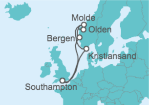 Itinerario del Crucero Noruega - Celebrity Cruises