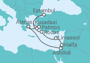 Itinerario del Crucero  Chipre, Grecia, Turquía - NCL Norwegian Cruise Line
