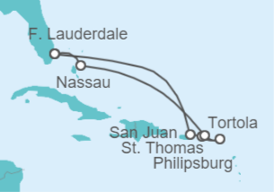 Itinerario del Crucero Caribe Oriental y Bahamas - Celebrity Cruises