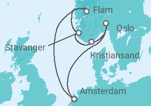 Itinerario del Crucero Noruega - Holland America Line