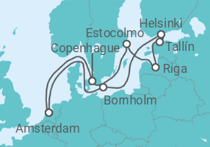 Itinerario del Crucero Estonia, Finlandia, Suecia, Dinamarca - Celebrity Cruises