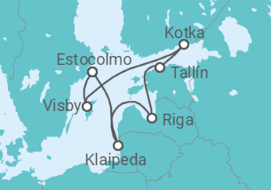 Itinerario del Crucero Finlandia, Estonia, Suecia - Royal Caribbean