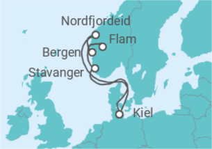 Itinerario del Crucero Noruega - MSC Cruceros