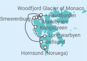 Itinerario del Crucero LE BOREAL desde Longyearbyen, Spitsbergen - Ponant