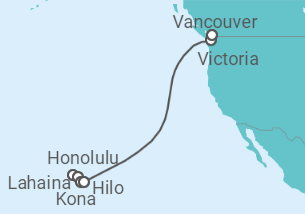 Itinerario del Crucero Hawai - Celebrity Cruises