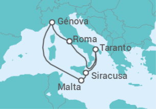 Itinerario del Crucero Italia, Malta - MSC Cruceros