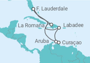 Itinerario del Crucero República Dominicana, Aruba, Curaçao - Royal Caribbean