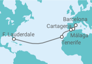 Itinerario del Crucero España - Royal Caribbean