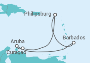 Itinerario del Crucero Curaçao, Aruba, Barbados - Celebrity Cruises