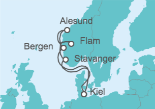 Itinerario del Crucero Noruega TI - MSC Cruceros