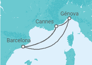 Itinerario del Crucero España, Francia TI - MSC Cruceros