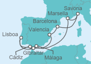 Itinerario del Crucero Oceáno Magnético II - Costa Cruceros