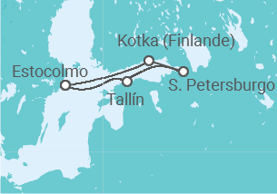 Itinerario del Crucero Suecia, Rusia, Estonia - Costa Cruceros