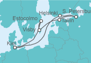 Itinerario del Crucero Suecia, Estonia, Rusia, Finlandia - Costa Cruceros