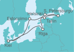 Itinerario del Crucero Suecia, Estonia, Rusia, Finlandia, Letonia - Costa Cruceros