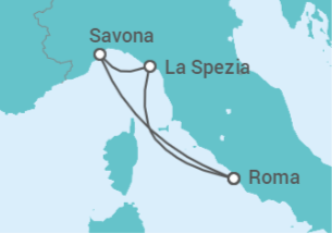 Itinerario del Crucero Italia - Costa Cruceros