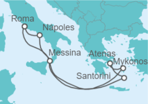 Itinerario del Crucero Italia, Grecia - Disney Cruise Line