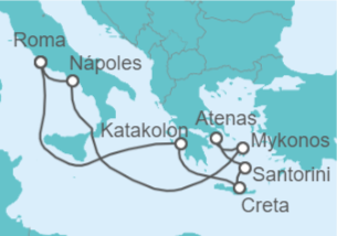 Itinerario del Crucero Grecia, Italia - Disney Cruise Line